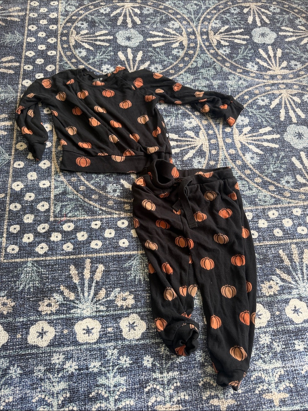 Kyte baby Kids Black Pumpkin-Print Set